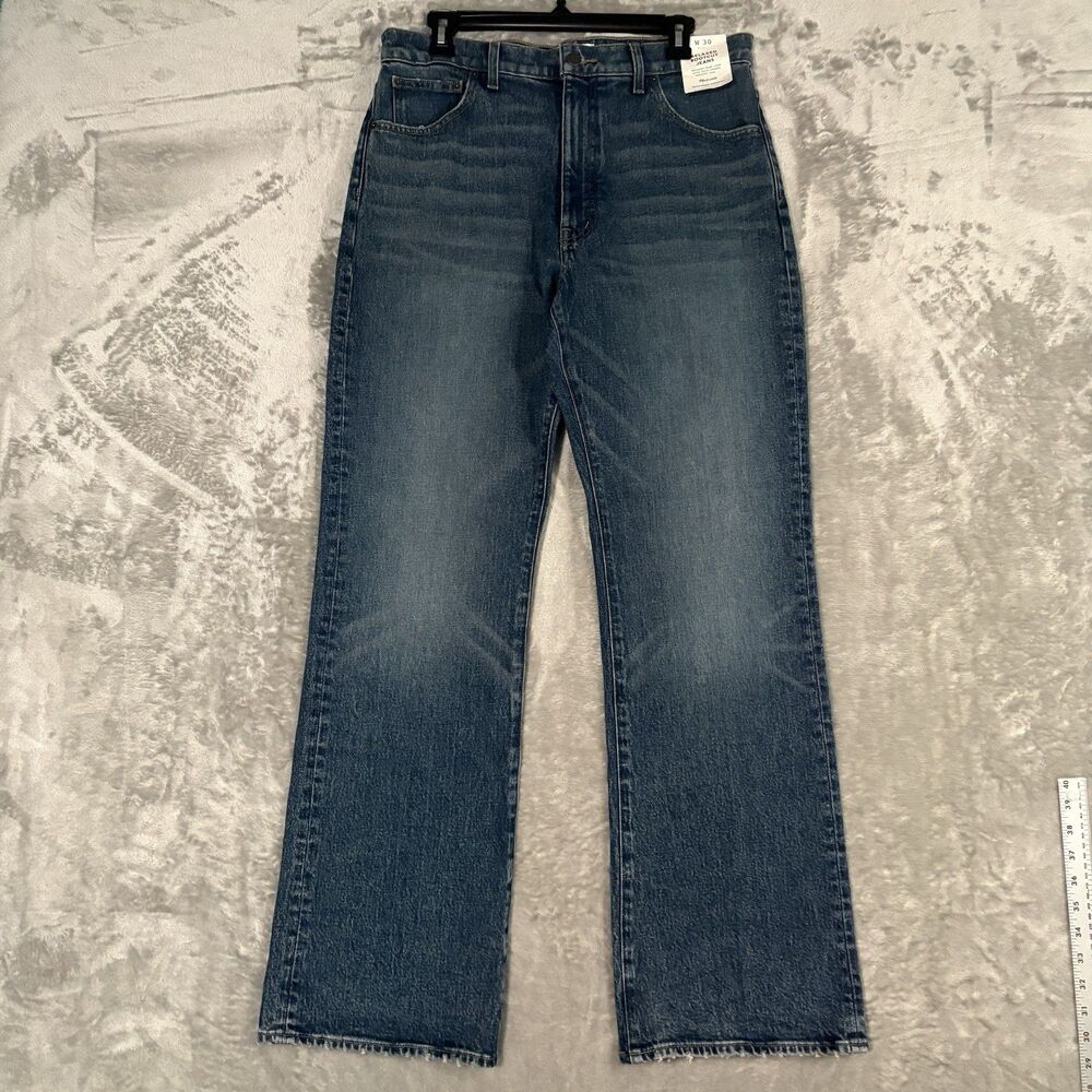 NWT Madewell Jeans Womens 30 Relaxed Bootcut Blue Denim High Rise Medium Wash